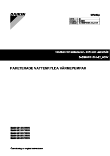 EWWQ-KC_Installation.Operation.Maintenance manual_D-EIMHP01501-22_05_Swedish download
